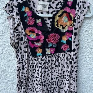 Savanna Jane Floral Embroidered Blouse (Johnny Was Vibes)